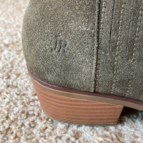 Jack Rogers Women’s Olive Green Suede Ankle Boots Booties 6.5 M - Picture 4 of 8